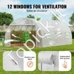 PE Šiltnamis augalams/pomidorams/daržovėms 590x295x198cm baltas - Image 5