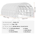 PE Šiltnamis augalams/pomidorams/daržovėms 590x295x198cm baltas - Image 6