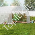 PE Šiltnamis augalams/pomidorams/daržovėms 590x295x198cm baltas - Image 7