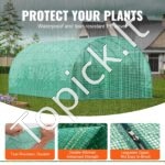 PE Šiltnamis augalams/pomidorams/daržovėms 590x295x198cm žalias, 12 langų - Image 2