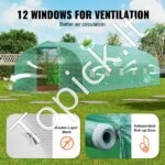 PE Šiltnamis augalams/pomidorams/daržovėms 900x300x200cm žalias - Image 5