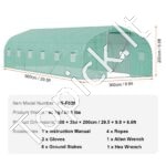 PE Šiltnamis augalams/pomidorams/daržovėms 900x300x200cm žalias - Image 6