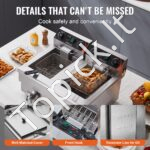 Dviguba elektrinė gruzdintuvė – 2 x 12 L talpa - Image 5