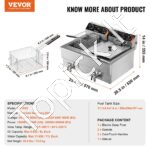 Dviguba elektrinė gruzdintuvė – 2 x 12 L talpa - Image 6