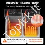 Komercinė elektrinė gruzdintuvė – 20 L (2 x 10 L) - Image 2