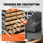 Sieninė kirpyklos darbo stotis su spintelėmis ir stalčiais juoda/raudona - Image 2