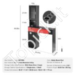 Sieninė kirpyklos darbo stotis su spintelėmis ir stalčiais juoda/raudona - Image 6