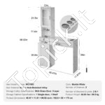 Sieninė saloninė darbo stotelė su spintelėmis ir užrakinamu skyriumi - Image 6