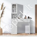 Sieninė saloninė darbo stotelė su spintelėmis ir užrakinamu skyriumi - Image 7