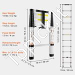 Teleskopinės aliuminio kopėčios 320 cm 170 kg - Image 6