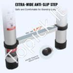 Teleskopinės aliuminio kopėčios 170kg 5m - Image 3