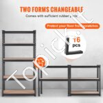 Tvirtas metalinis sandėliavimo stelažas 5 aukštų, iki 190 kg 75x30x152 cm - Image 4