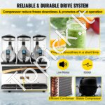 Komercinė 3 x 15 L šaldyto gėrimo/slush ledų mašina | 800 W - Image 4