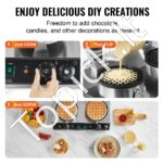 Dvigubos galvutės apvali vaflinė, 2460 W, neprilimpanti. - Image 4