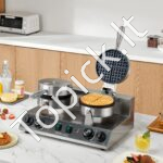 Dvigubos galvutės apvali vaflinė, 2460 W, neprilimpanti. - Image 2