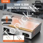 4400W elektrinė komercinė kepsninė, lygi, be kištuko, 76,2 cm. - Image 8