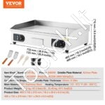 4400W elektrinė komercinė kepsninė, lygi, be kištuko, 76,2 cm. - Image 3