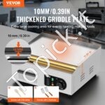 Komercinė elektrinė kepsninė, 2800 W, stalviršio plokščia kepsninė, 45,7 cm. - Image 8