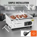 Komercinė elektrinė kepsninė, 2800 W, stalviršio plokščia kepsninė, 45,7 cm. - Image 5