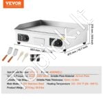 4000W elektrinė grilio keptuvė, 66,3 cm - Image 3