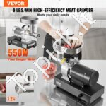 Komercinė elektrinė mėsmalė, 4,08 kg/min dešrų pildymo mašina, 550 W. - Image 8