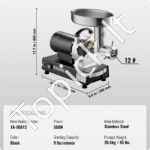 Komercinė elektrinė mėsmalė, 4,08 kg/min dešrų pildymo mašina, 550 W. - Image 2