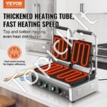 Grilius, sumuštinių kepimo plokštė, dviguba, 485 x 230 mm - Image 8