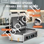 Grilis, lygi elektrinė sumuštinių kepimo plokštė, 570 x 410 x 215 mm. - Image 7