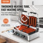 Grilis, elektrinė sumuštinių kepimo plokštė, 485 x 230 mm - Image 8