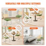 Minkštos kėdės su ratanine atlošo dalimi, 2 vnt, žalios spalvos - Image 4