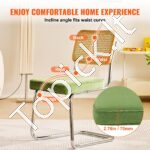 Minkštos kėdės su ratanine atlošo dalimi, 2 vnt, žalios spalvos - Image 5