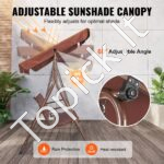 3 vietų terasos sūpynės su stogeliu rudos spalvos - Image 2