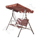 3 vietų terasos sūpynės su stogeliu rudos spalvos - Image 8