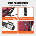 3 vietų verandos sūpynės, raudonos spalvos - Image 5