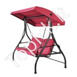 3 vietų verandos sūpynės, raudonos spalvos - Image 8