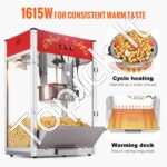 Popkornų gaminimo mašina, stalinis modelis, 1615 W, 450 g, raudona. - Image 7