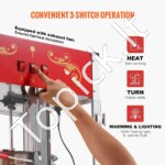 Popkornų gaminimo mašina, stalinis modelis, 1615 W, 450 g, raudona. - Image 5