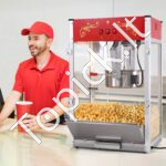 Popkornų gaminimo mašina, stalinis modelis, 1615 W, 450 g, raudona. - Image 2