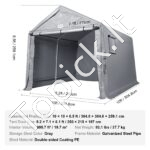 Sodo pastogė/garažas sandėliavimui 304,8 x 304,8 x 259,1 cm 240G PE - Image 6