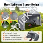 Sodo pastogė/garažas sandėliavimui 304,8 x 457,2 x 243,8 cm 240G PE - Image 3