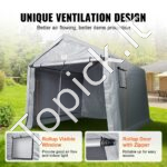 Sodo pastogė/garažas sandėliavimui 213,4 x 365,8 x 224,3 cm 240G PE - Image 2