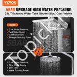 35L Saulės energija šildoma lauko dušo sistema su lietaus tipo galvute – 220x180x2170 mm - Image 2