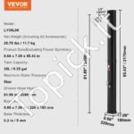 35L Saulės energija šildoma lauko dušo sistema su lietaus tipo galvute – 220x180x2170 mm - Image 7