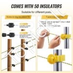 Gyvulininkystės elektrinė tvoros viela 500 m su izoliatoriais - Image 5