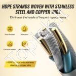 Elektrinio piemens viela 800 m | Nešiojama HDPE viela su 54 kg atsparumu tempimui - Image 2