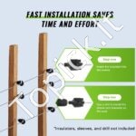 Aliumininė gyvulininkystės elektrinė tvoros viela 500 m - Image 5