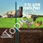 Metalinės tvoros stulpai 10 vnt 91,44 cm - Image 2