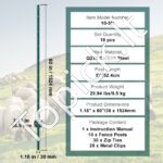 Metalinės tvoros stulpai 10 vnt 152,4 cm - Image 7