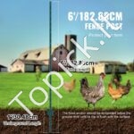 Metalinės tvoros stulpai 10 vnt 182,88 cm - Image 3