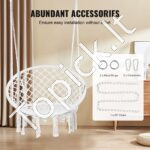 Kabantis hamakas/sūpynės 800x625x1200mm 150kg baltas - Image 3